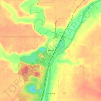 Mappa topografica Wedron, altitudine, rilievo