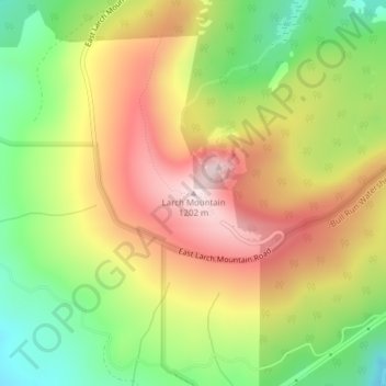 Mappa topografica Larch Mountain, altitudine, rilievo