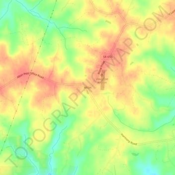 Mappa topografica Alton, altitudine, rilievo