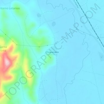 Mappa topografica Choquenaira, altitudine, rilievo