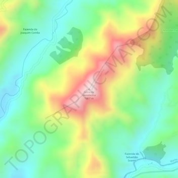 Mappa topografica Serra do Mendanha, altitudine, rilievo