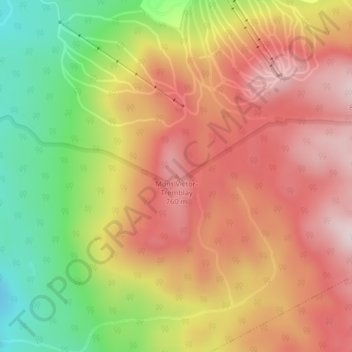 Mappa topografica Mont Victor-Tremblay, altitudine, rilievo