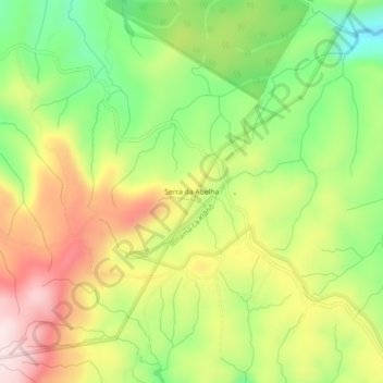 Mappa topografica Serra da Abelha, altitudine, rilievo