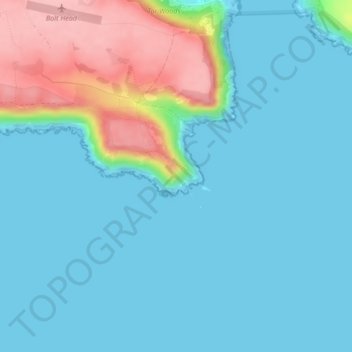 Mappa topografica Bolt Head, altitudine, rilievo
