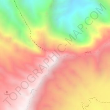Mappa topografica Tekao, altitudine, rilievo