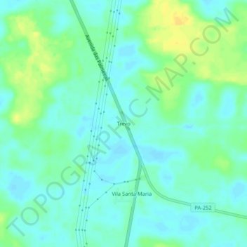 Mappa topografica Trevo, altitudine, rilievo