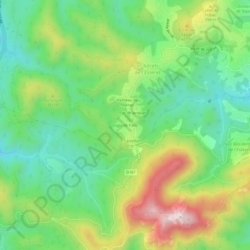 Mappa topografica Logis de Paris, altitudine, rilievo