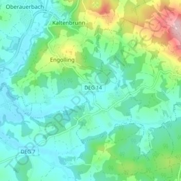 Mappa topografica Schweinbach, altitudine, rilievo