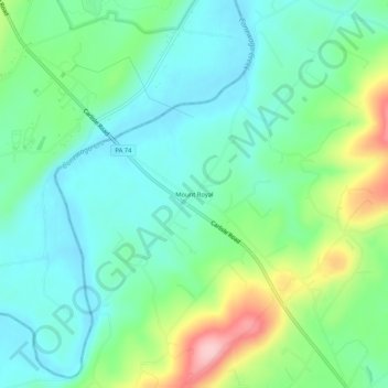 Mappa topografica Mount Royal, altitudine, rilievo