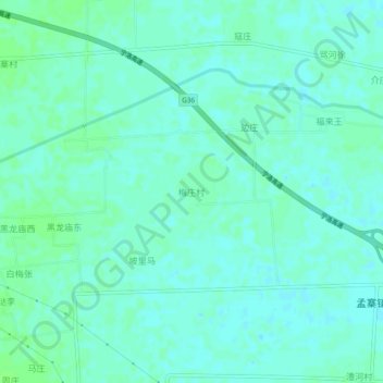 Mappa topografica 梅庄村, altitudine, rilievo