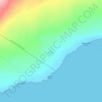 Mappa topografica Puʻumoʻo, altitudine, rilievo