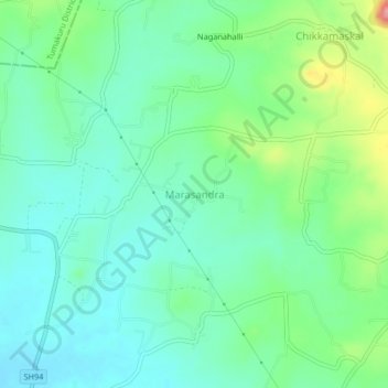 Mappa topografica Marasandra, altitudine, rilievo