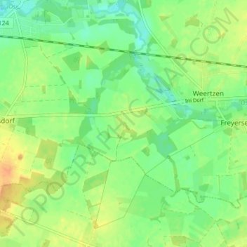 Mappa topografica Ahof, altitudine, rilievo