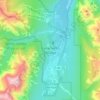 Mappa topografica Kananaskis Village, altitudine, rilievo
