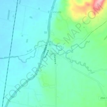 Mappa topografica Sonso, altitudine, rilievo