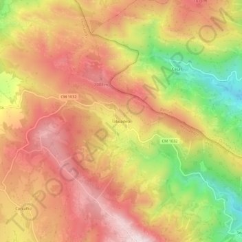 Mappa topografica Tabuadela, altitudine, rilievo