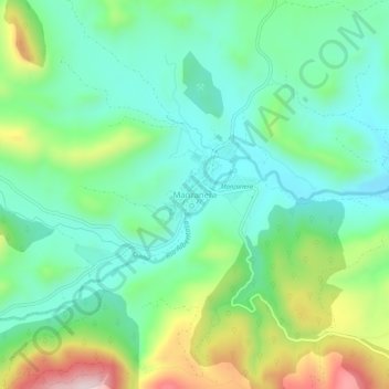 Mappa topografica Manzanera, altitudine, rilievo