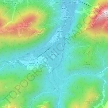 Mappa topografica Fuchswiese, altitudine, rilievo