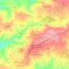 Mappa topografica Milheirós, altitudine, rilievo