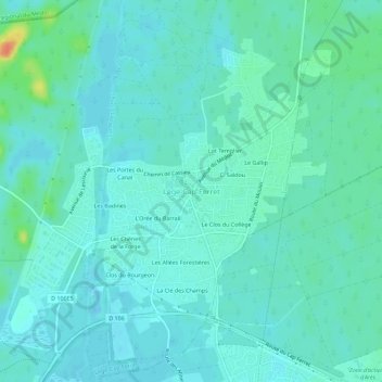 Mappa topografica Lège-Cap-Ferret, altitudine, rilievo