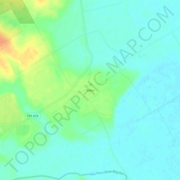 Mappa topografica Satin, altitudine, rilievo