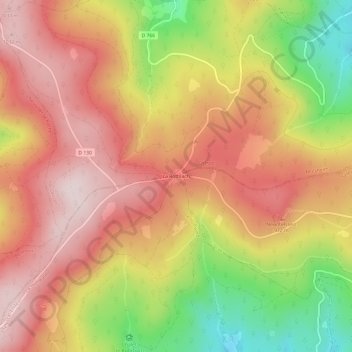 Mappa topografica La Rothlach, altitudine, rilievo