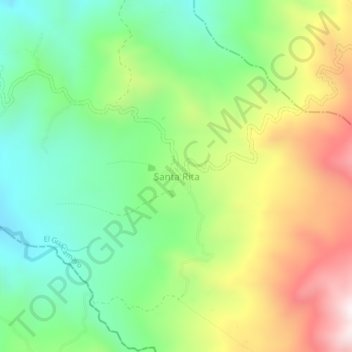 Mappa topografica Santa Rita, altitudine, rilievo