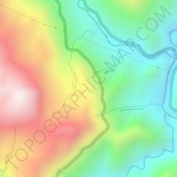 Mappa topografica La Garrucha, altitudine, rilievo