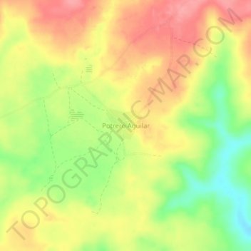 Mappa topografica Potrero Aguilar, altitudine, rilievo