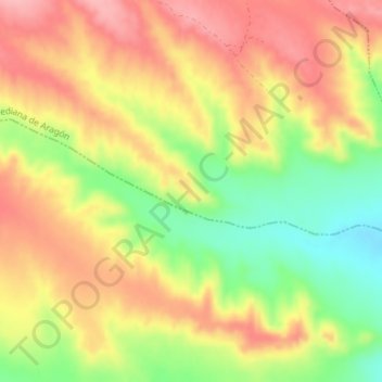 Mappa topografica Pedriza, altitudine, rilievo