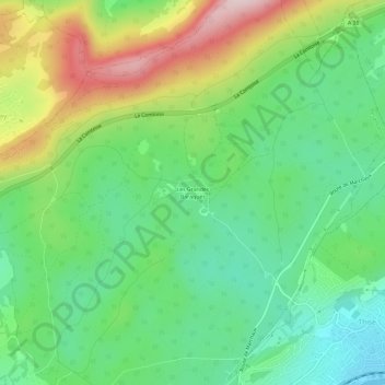 Mappa topografica Les Grandes Baraques, altitudine, rilievo
