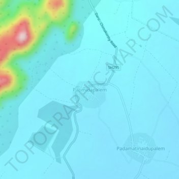 Mappa topografica Patimidapalem, altitudine, rilievo