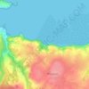Mappa topografica Boulgueff, altitudine, rilievo