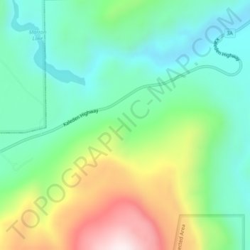Mappa topografica Marron Valley, altitudine, rilievo