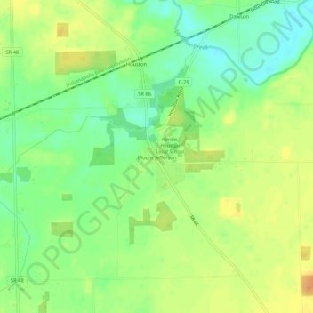 Mappa topografica Mount Jefferson, altitudine, rilievo