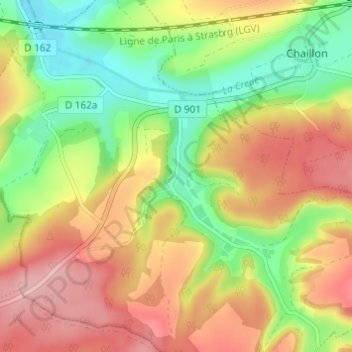Mappa topografica Varvinay, altitudine, rilievo