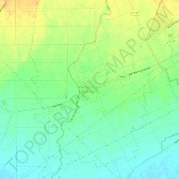 Mappa topografica Pantianicco, altitudine, rilievo