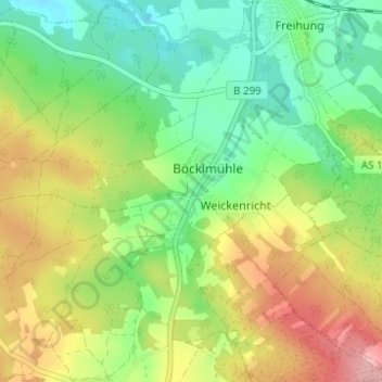 Mappa topografica Seugast, altitudine, rilievo