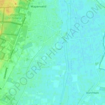 Mappa topografica De Wolbert, altitudine, rilievo