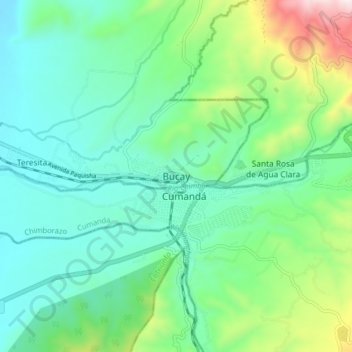 Mappa topografica Bucay, altitudine, rilievo