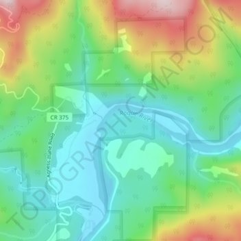 Mappa topografica Big Bend, altitudine, rilievo