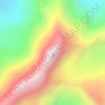 Mappa topografica N8, altitudine, rilievo