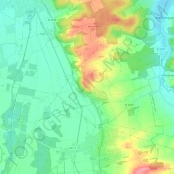 Mappa topografica Burg, altitudine, rilievo