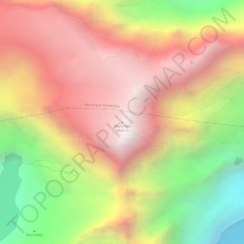 Mappa topografica Mururata, altitudine, rilievo