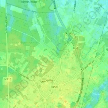Mappa topografica Winner, altitudine, rilievo