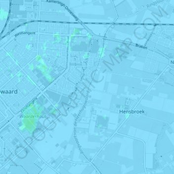 Mappa topografica Draai, altitudine, rilievo