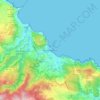 Mappa topografica Porto da Cruz, altitudine, rilievo