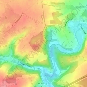 Mappa topografica Bois de Molû, altitudine, rilievo
