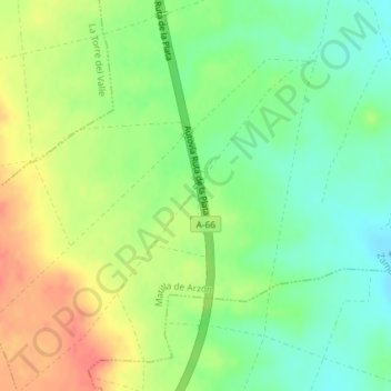Mappa topografica Hombre Muerto, altitudine, rilievo