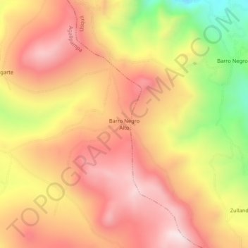 Mappa topografica Barro Negro Alto, altitudine, rilievo